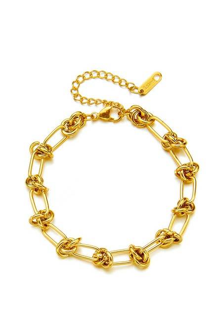 18K STAINLESS STEEL BARBED WIRE CHAIN BRACELET